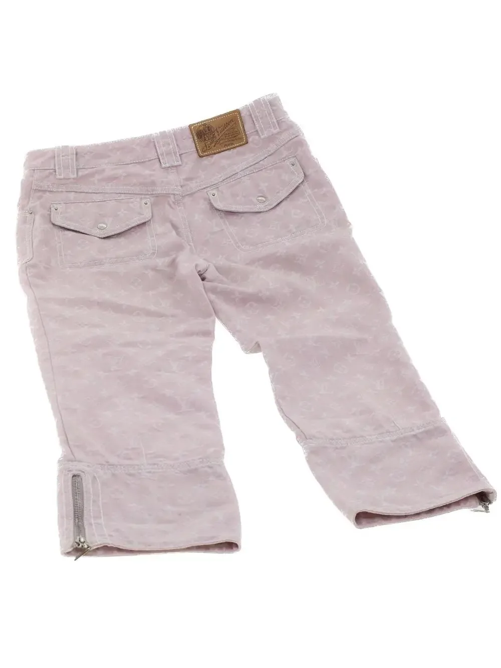 Louis Vuitton Denim Capri Pants 38 Pink #344074L79B